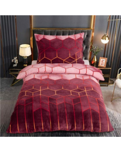 Povlečení APEX Mikroplyš Flanel - Nina vínová