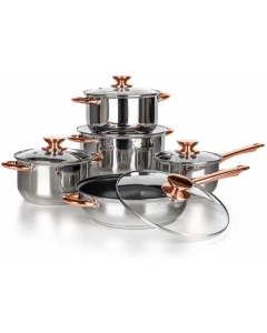 SET VESELĂ DIN OȚEL INOXIDABIL SWING COPPER, 10 PIESE; 48727030