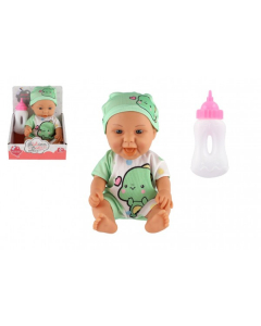 Păpușă/Bebeluș cu biberon plastic 26cm