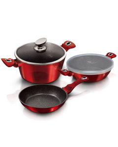 Set de veselă 5 buc Burgundy Metallic Line