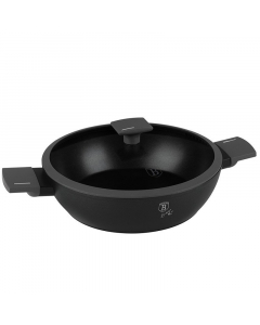 Плитка тенджера с незалепващо покритие и капак BERLINGERHAUS  Anthracite Collection, 28 см