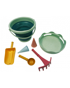 Schildkroet 7in1 Sand Toys Falteimer Set