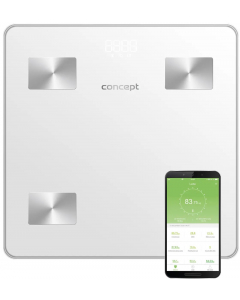 Дигитален кантар CONCEPT VO4000 PERFECT HEALTH, бял, 180 кг