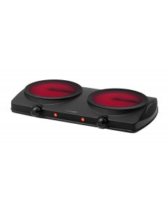 Plită electrică cu două ochiuri, negru; ve3060