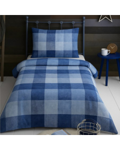 Спално бельо APEX - Синьо каре