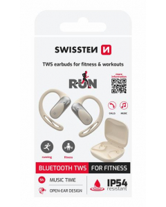 Безжични слушалки за бягане SWISSTEN, бели 