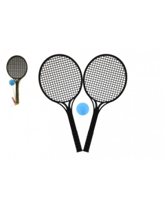TEDDIES Soft tenis plast černý 53cm+míček  v síťce