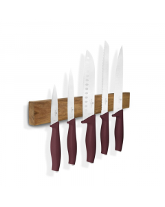 Комплект ножове с магнитен държач от акациево дърво BERLINGER HAUS Leonardo Collection BH-2944, 6 части